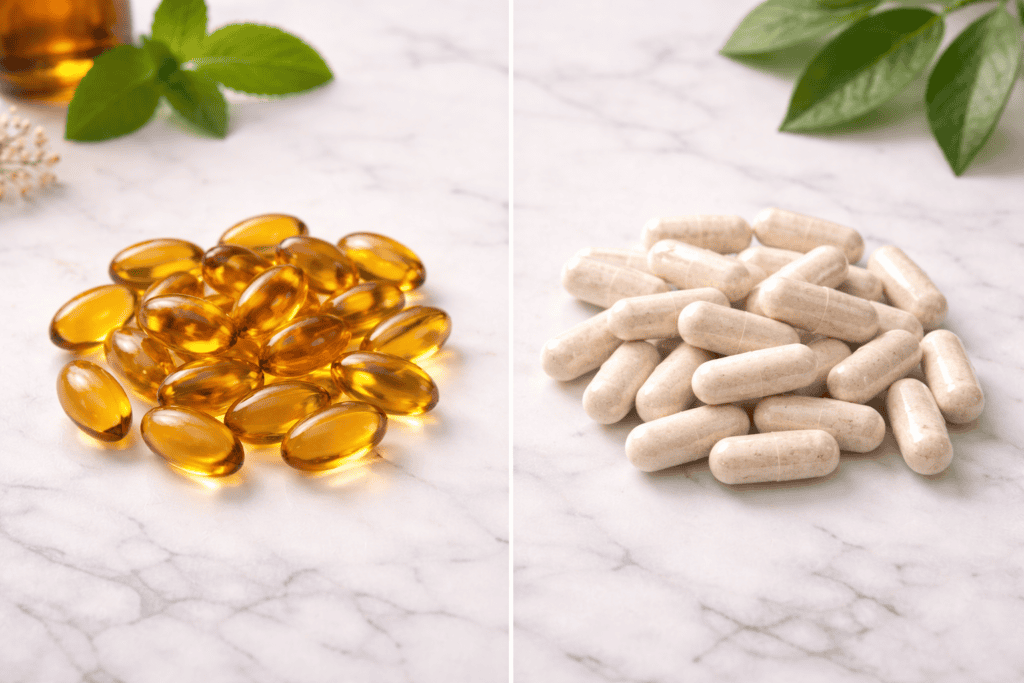 Ubiquinol vs CoQ10 for fertility comparison of supplement capsule forms